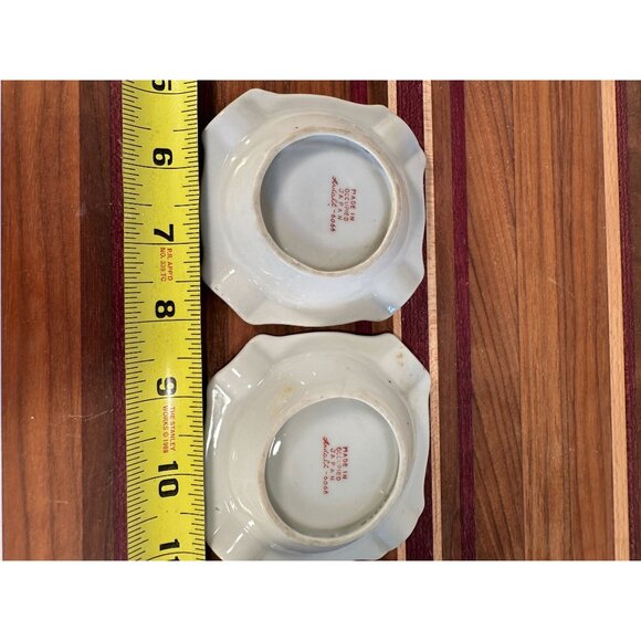 SET of 2 VTG Ardalt Porcelain Ashtrays Made in Occupied Japan (1945-1952) Floral - Picture 6 of 7
